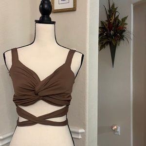 Crop top wrap top ties at waist S & M